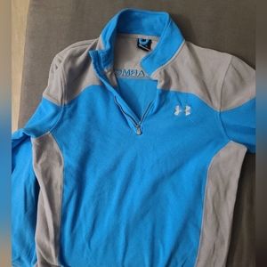 Under armour 1/4 zip blue and gray lightweight pullover
